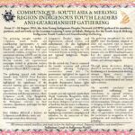 Communique | 𝗦𝗼𝘂𝘁𝗵 𝗔𝘀𝗶𝗮 & 𝗠𝗲𝗸𝗼𝗻𝗴 𝗜𝗻𝗱𝗶𝗴𝗲𝗻𝗼𝘂𝘀 𝗬𝗼𝘂𝘁𝗵 𝗟𝗲𝗮𝗱𝗲𝗿𝘀 𝗮𝗻𝗱 𝗚𝘂𝗮𝗿𝗱𝗶𝗮𝗻𝘀𝗵𝗶𝗽 𝗚𝗮𝘁𝗵𝗲𝗿𝗶𝗻𝗴